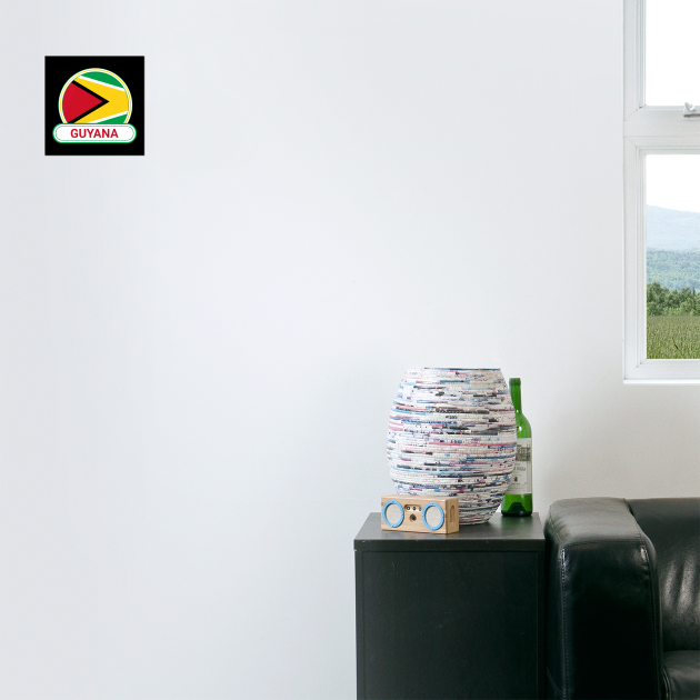 Guyana Country Badge - Guyana Flag by Yesteeyear
